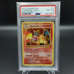 PSA 8 NM-MINT POKEMON CHARIZARD HOLO RARE EVOLUTIONS 2016 #11 CARD - #2 - Image 1