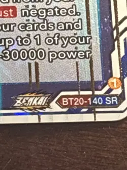 Dragon Ball Super Card Game Universe 7 Powers Combined BT20-140 SR Holo Bandai - Image 3