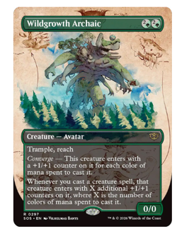 Wildgrowth Archaic - Borderless Secrets of Strixhaven MTG - Image 1