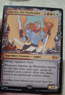MTG Aurelia, the Warleader 0035 Showcase MOM: Multiverse Legends NM - Image 1