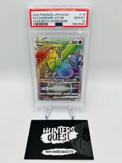 PSA 10 Dracaufeu Charizard V 118/100 HR Alt Art Star Birth Japanese Pokemon - Image 1