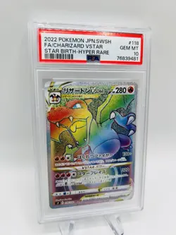 PSA 10 Dracaufeu Charizard V 118/100 HR Alt Art Star Birth Japanese Pokemon - Image 3