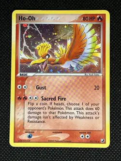 Pokemon Ho-Oh Rare Holo 27/115 EX Unseen Forces cosmo holo - Image 1