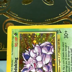 Nidoking Pokemon 2000 Base Set 2 Holo SWIRL #11/130 - HP - Image 3