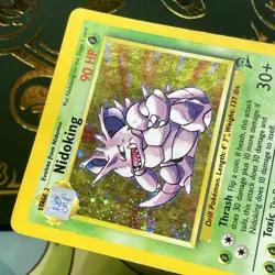 Nidoking Pokemon 2000 Base Set 2 Holo SWIRL #11/130 - HP - Image 4