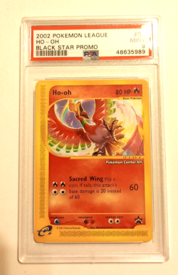 Pokemon Ho-Oh Pokemon Center New York League 2002 Black Star Promo #52 PSA 9 - Image 3