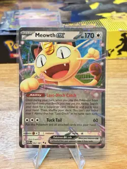 Pokemon TCG Meowth Ex 062/088 Double Rare Holo English Perfect Order 2 - Image 1