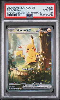 Pikachu ex 276/217 Special Illustration Pokemon Ascended Heroes 🔥 PSA 10 🔥 - Image 1