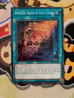 AGOV-EN054 WANTED Seeker of Sinful Spoils Secret Rare Yugioh 1st - Image 1