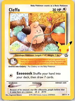Cleffa 20/111 Celebrations: Classic Collection - Pokemon Card - NM - Image 1