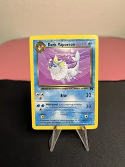 Dark Vaporeon 45/82 Pokemon Team Rocket Uncommon Vintage Trading Card - Image 1