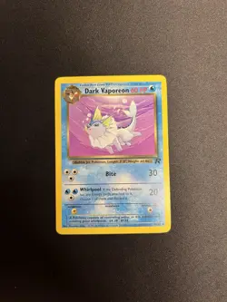Dark Vaporeon 45/82 Pokemon Team Rocket Uncommon Vintage Trading Card - Image 3
