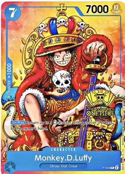 One Piece Card Game Monkey D Luffy P-043 2nd Anniversary Promo English - Image 1
