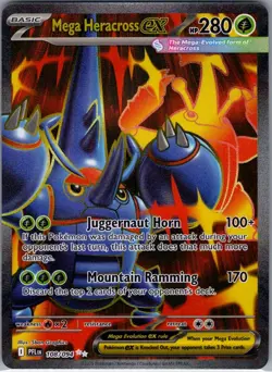 Mega Heracross ex 108/094 ME02: Phantasmal Flames - Pokemon Card - NM - Image 1