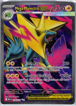 Mega Manectric ex 158/132 ME01: Mega Evolution - Pokemon Card - NM - Image 1