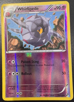 Pokemon TCG Whirlipede 53/114 Black & White Reverse Holo NM/LP - Image 1