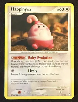 Happiny 52/123 Uncommon Mysterious Treasures Pokemon Reverse Holo MP - Image 1