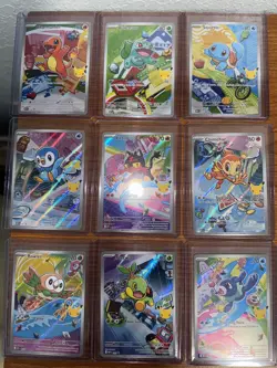Pokemon TCG First Partner ILLUSTRATION COLLECTION 9 CARD SET Series 1 Promo - Image 1