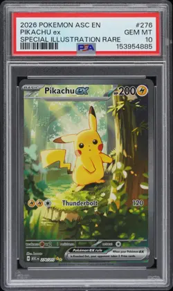 2026 POKEMON ASCENDED HEROES SPECIAL ILLUSTRATION RARE #276 PIKACHU EX PSA 10 - Image 1