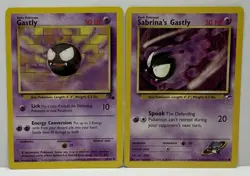 Pokemon TCG: Gastly 33/62 Fossil & Sabrina’s Gastly 93/132- LP - Image 1