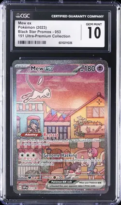 2023 POKEMON BLACK STAR PROMOS #053 MEW EX CGC 10 GEM MINT - Image 1