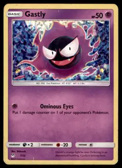 Gastly 007/012 Holo Promo McDonald's Promos 2019 Pokemon Holo Heavily Played - Image 1