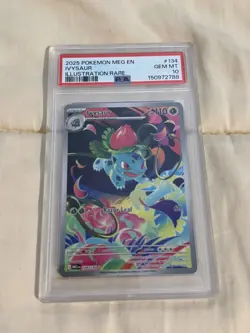Ivysaur #134 IR Illustration Rare Mega Evolutions 2025 Pokemon PSA 10 - Image 1