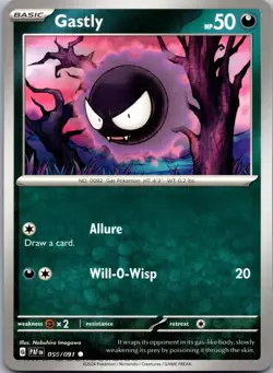 Gastly 055/091 Common Paldean Fates Pokemon Near Mint - Image 1