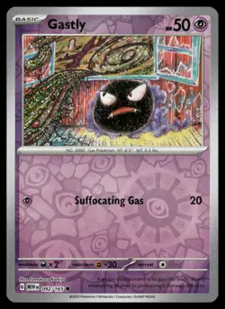 Gastly 092/165 Common 151 Pokemon Reverse Holo Near Mint - Image 1