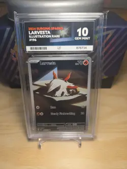 Larvesta 196/191 ACE 10 Illustration Rare Surging Sparks Pokemon TCG - Image 1