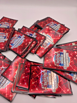 YUGIOH WCQ SLEEVES RED 2023 OFFICIAL KONAMI SEALED HOLO x 100 - Image 2
