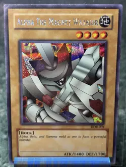 Yugioh Alpha The Magnet Warrior DOR-001 Unlimited Secret Rare NM-LP - Image 1