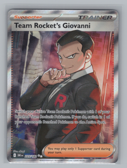 Team Rocket's Giovanni 225/182 Destined Rivals Illustration Rare Pokemon Card NM - Image 1