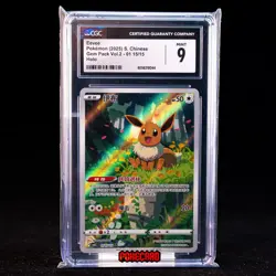 Eevee AR CBB2C-01 15/15 Pokemon Card Chinese CGC 9 #1 - Image 1