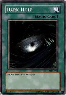 SDK E021 Dark Hole Common Unlimited Edition Yugioh Trading Card TCG - Image 1