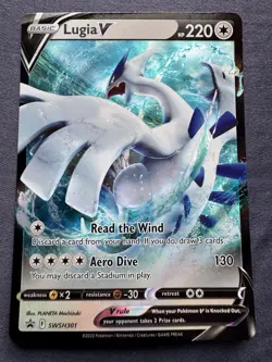 Pokemon TCG Lugia V SWSH301 Black Star Promo Card Sword & Shield (Near Mint) - Image 1