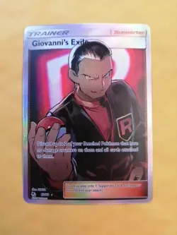Pokemon TCG Giovanni's Exile Hidden Fates Holo Card 67/68 Full Art NM-M Rare - Image 1