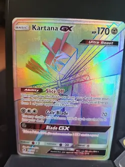 Pokemon TCG Kartana GX Full Art Rainbow Hyper Rare Card 117/111 - Image 1