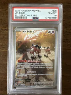 2023 Pokemon SV 151 Mr. Mime Illustration Rare #179/165 PSA 10 GEM MINT - Image 1