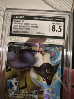 Pokemon TCG Raikou EX - Full Art - Dark Explorers- 105/108 CGC 8.5 Italian - Image 3
