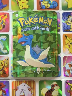 Pokemon Lapras Vintage Pocket Monsters Vending HOLO Prism Sticker 2000 Nintendo - Image 2
