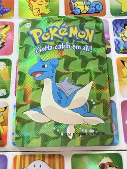 Pokemon Lapras Vintage Pocket Monsters Vending HOLO Prism Sticker 2000 Nintendo - Image 3