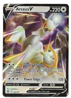 Arceus V 122/172 Swsh09: Brilliant Stars Holo Ultra Rare Pokemon TCG - NM - Image 1