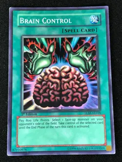 YUGIOH BRAIN CONTROL TLM-AE038 1ST SUPER (MP) ASIAN ENGLISH - Image 1
