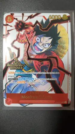 Monkey.D.Luffy - ST01-012 (3rd Anniversary Winner) ST01-012 One Piece Promotion - Image 1