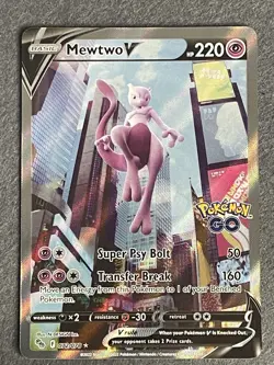 Mewtwo V - 072/078 - Pokemon Go Sword & Shield Alternate Holo Rare Card NM - Image 1