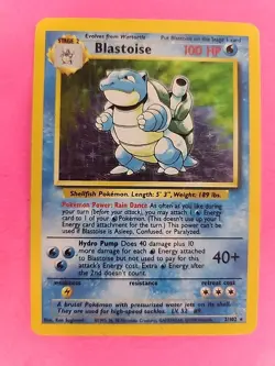 Blastoise Base Set Holo Pokemon Card WOTC - Image 1