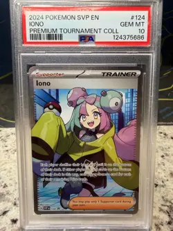 Pokemon 2024 Iono 124 Sv: Scarlet & Violet Promo Cards Holo PSA 10 - Image 1