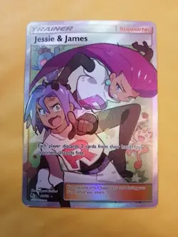 Jessie & James - 68/68 - Pokemon Hidden Fates Sun & Moon Full Art Rare Card NM - Image 1