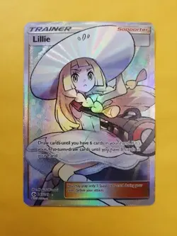 Lillie - 147/149 - Pokemon Sun & Moon Base Set Full Art Ultra Rare Card NM - Image 1